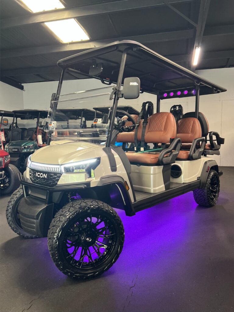 2026 ICON i60LX - White - Brown Seats - Joe's Carts