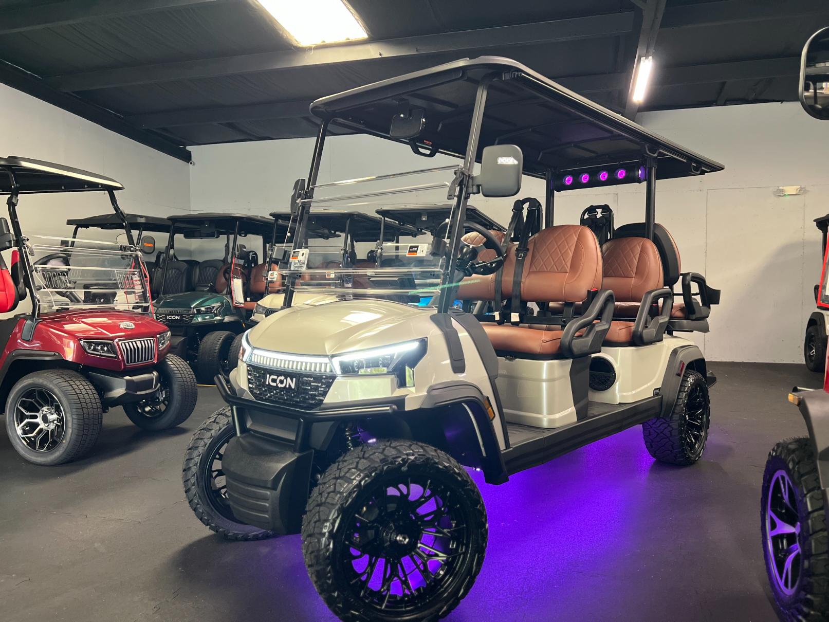 2026 ICON i60LX - White - Brown Seats - Joe's Carts